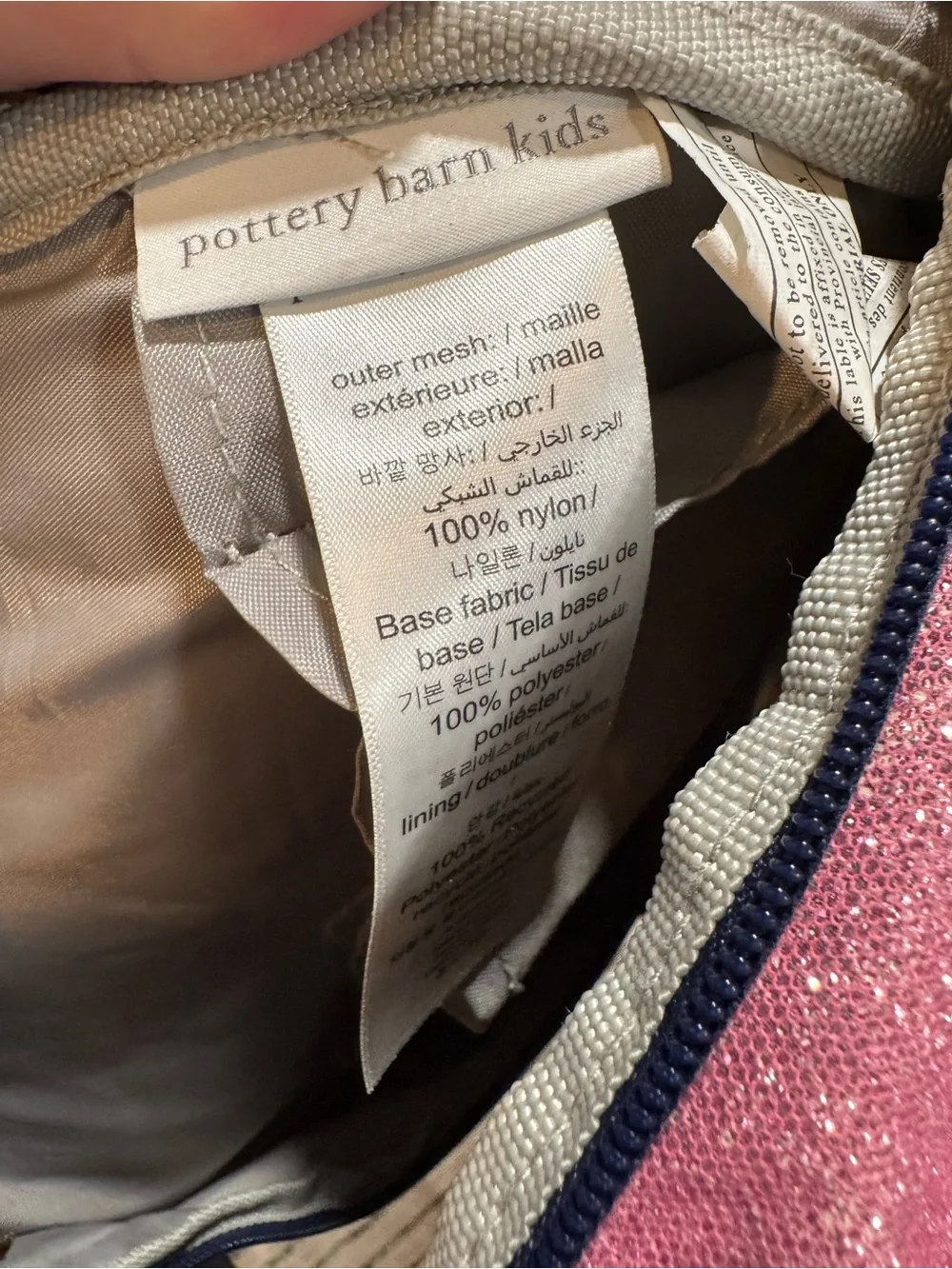 Pottery Barn Kids Pink Purple Ombre Glitter Backpack